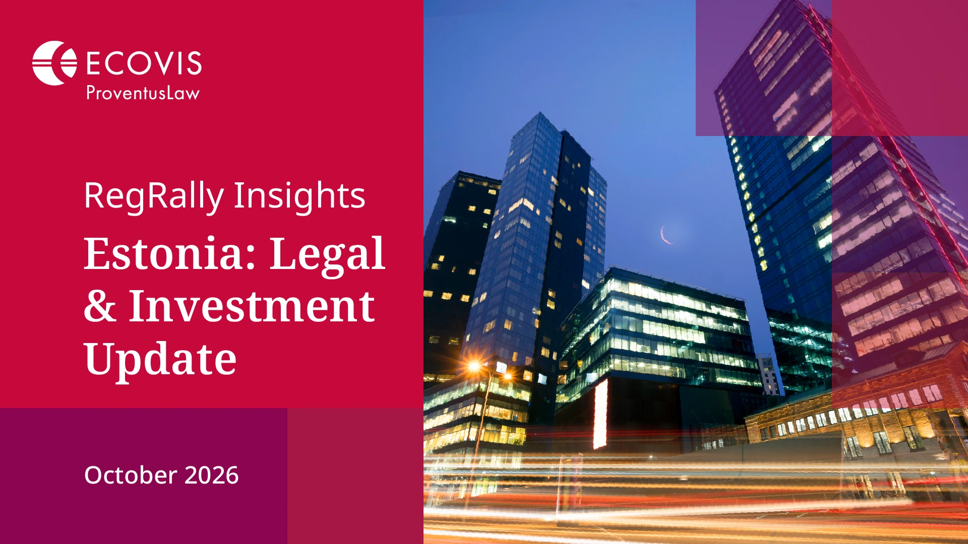 RegRally Insights: Legal and Investment Update in Estonia, October 2026